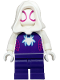Minifig No: sh868  Name: Ghost-Spider - Dark Purple Medium Legs, White Hood, White Spider Logo