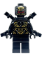 Minifig No: sh871  Name: Outrider - Extended Arms, Torso with Short Dark Bluish Gray Tips at Neck