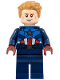 Minifig No: sh908  Name: Captain America - Dark Blue Suit, Dark Red Hands, Hair