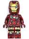 Minifig No: sh923  Name: Iron Man - Mark 6 Armor, Large Helmet Visor, Battle Damage