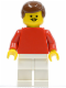 Minifig No: soc018  Name: Soccer Player Red/White Team Player 1