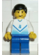 Minifig No: soc081  Name: Soccer Player White & Blue Team with shirt  #2