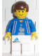 Minifig No: soc102  Name: Soccer Player French Team, White Legs Player 2