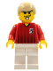 Minifig No: soc135  Name: Soccer Player - Red and White Team with Number 5