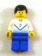 Minifig No: soc140  Name: Soccer Player White & Blue Team with shirt  #7