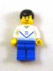 Minifig No: soc141  Name: Soccer Player White & Blue Team with shirt  #8