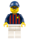 Minifig No: soc148  Name: Soccer Fan - FC Barcelona, Male, White Legs