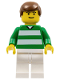 Minifig No: soc151  Name: Soccer Player - Green and White Team with Number 11 on Back