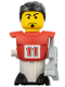 Minifig No: soc152s  Name: McDonald's Sports Soccer Player Red/White with Stickers