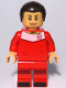 Minifig No: soc171  Name: Samantha Kerr - Red Soccer Uniform, Hair with Short Ponytail