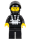 Minifig No: sp001new  Name: Blacktron 1 Reissue with Yellow Hands