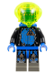 Minifig No: sp023  Name: Insectoids Zotaxian Alien - Male, Black and Blue with Silver Circuits, with Air Tanks (Captain Wizer / Captain Zec)