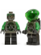 Minifig No: sp024  Name: Insectoids Zotaxian Alien - Male, Gray and Green with Green Circuits and Silver Panels (Techno Leon)