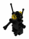 Minifig No: sp075  Name: Classic Space Droid - Hinge Base, Black with Trans-Yellow Eyes