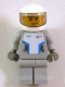 Minifig No: sp086s  Name: Star Justice Astronaut 1 - with Torso Sticker (Silver Badge), Smirk and Stubble Beard
