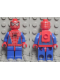 Minifig No: spd001a  Name: Spider-Man 1 - Blue Arms and Legs, Silver Webbing, Neck Bracket