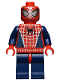 Minifig No: spd028  Name: Spider-Man 3 - Dark Blue Arms and Legs, Silver Webbing