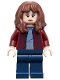 Minifig No: st023  Name: Joyce Byers - Dark Red Plaid Flannel Shirt, Dark Blue Legs