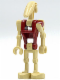 Minifig No: sw0096  Name: Battle Droid Security with Straight Arm and Dark Red Torso