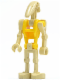 Minifig No: sw0184  Name: Battle Droid Commander with Straight Arm and Yellow Torso
