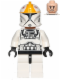 Minifig No: sw0491  Name: Clone Trooper Pilot (Phase 1) - Bright Light Orange Markings, Scowl