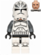 Minifig No: sw0537  Name: Clone Trooper, 104th Battalion 'Wolfpack' (Phase 2) - Dark Bluish Gray Markings, Large Eyes