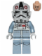 Minifig No: sw0581  Name: AT-AT Driver - Dark Red Imperial Logo, Grimacing