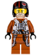 Minifig No: sw0658  Name: Poe Dameron (Pilot Jumpsuit, Helmet)