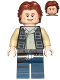Minifig No: sw0771  Name: Han Solo, Dark Blue Legs, Vest with Pockets, Wavy Hair