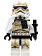 Minifig No: sw0894  Name: Sandtrooper (Sergeant) - White Pauldron, Ammo Pouch, Dirt Stains, Survival Backpack
