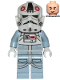 Minifig No: sw1105  Name: AT-AT Driver - Dark Red Imperial Logo, Cheek Lines, Smile