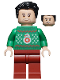 Minifig No: sw1117  Name: Poe Dameron (Green Christmas Sweater with BB-8)