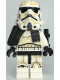 Minifig No: sw1131  Name: Sandtrooper (Enlisted) - Dual Molded Helmet, Black Pauldron, Ammo Pouch, Dirt Stains, Survival Backpack, Frown