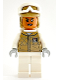 Minifig No: sw1185  Name: Hoth Rebel Trooper Dark Tan Uniform and Helmet, White Legs, Female