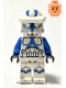 Minifig No: sw1248  Name: Clone Trooper Specialist, 501st Legion (Phase 2) - Blue Arms, Macrobinoculars, Nougat Head, Helmet with Holes