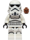 Minifig No: sw1326  Name: Imperial Stormtrooper - Female, Dual Molded Helmet with Light Bluish Gray Panels on Back, Shoulder Belts, Medium Brown Head