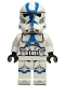 Minifig No: sw1337  Name: Clone Trooper, 501st Legion (Phase 2) - White Arms, Nougat Head, Helmet with Holes