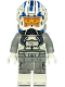 Minifig No: sw1401  Name: Clone Trooper Pilot Captain Jag (Phase 2) - Light Bluish Gray Arms