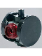 Minifig No: sw1418  Name: DRK-1 Dark Eye Probe Droid - Black, Round Tiles
