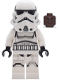 Minifig No: sw1454  Name: Imperial Stormtrooper - Male, Dual Molded Helmet with Light Bluish Gray Panels on Back, Shoulder Belts, Umber Head