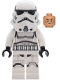 Minifig No: sw1455  Name: Imperial Stormtrooper - Male, Dual Molded Helmet with Light Bluish Gray Panels on Back, Shoulder Belts, Medium Nougat Head