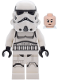 Minifig No: sw1456  Name: Imperial Stormtrooper - Female, Dual Molded Helmet with Light Bluish Gray Panels on Back, Shoulder Belts, Light Nougat Head