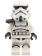 Minifig No: sw1525  Name: Imperial Stormtrooper - Dual Molded Helmet with Light Bluish Gray Panels on Back, Black Pauldron, Shoulder Belts, Medium Nougat Head