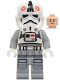 Minifig No: sw1537  Name: AT-AT Driver - White and Light Bluish Gray Suit