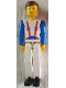 Minifig No: tech041  Name: Technic Figure White Legs, White Torso with Red Harness, Blue Arms