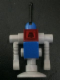 Minifig No: tlm088  Name: Classic Space Droid -  Light Bluish Gray and Blue with Trans-Red Eye (Benny's Droid)