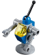 Minifig No: tlm089  Name: Classic Space Droid - Light Bluish Gray and Blue with Trans-Yellow Eye (Benny's Droid)