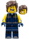 Minifig No: tlm181  Name: Rex Dangervest - Eyes Closed / Large Lopsided Grin with Teeth