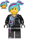 Minifig No: tlm201  Name: Lucy Wyldstyle with Magenta Lined Hoodie, Medium Azure and Magenta Hair, Smile / Cheerful