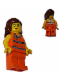Minifig No: tls026  Name: LEGO Brand Store Female, Orange Halter Top - Mission Viejo